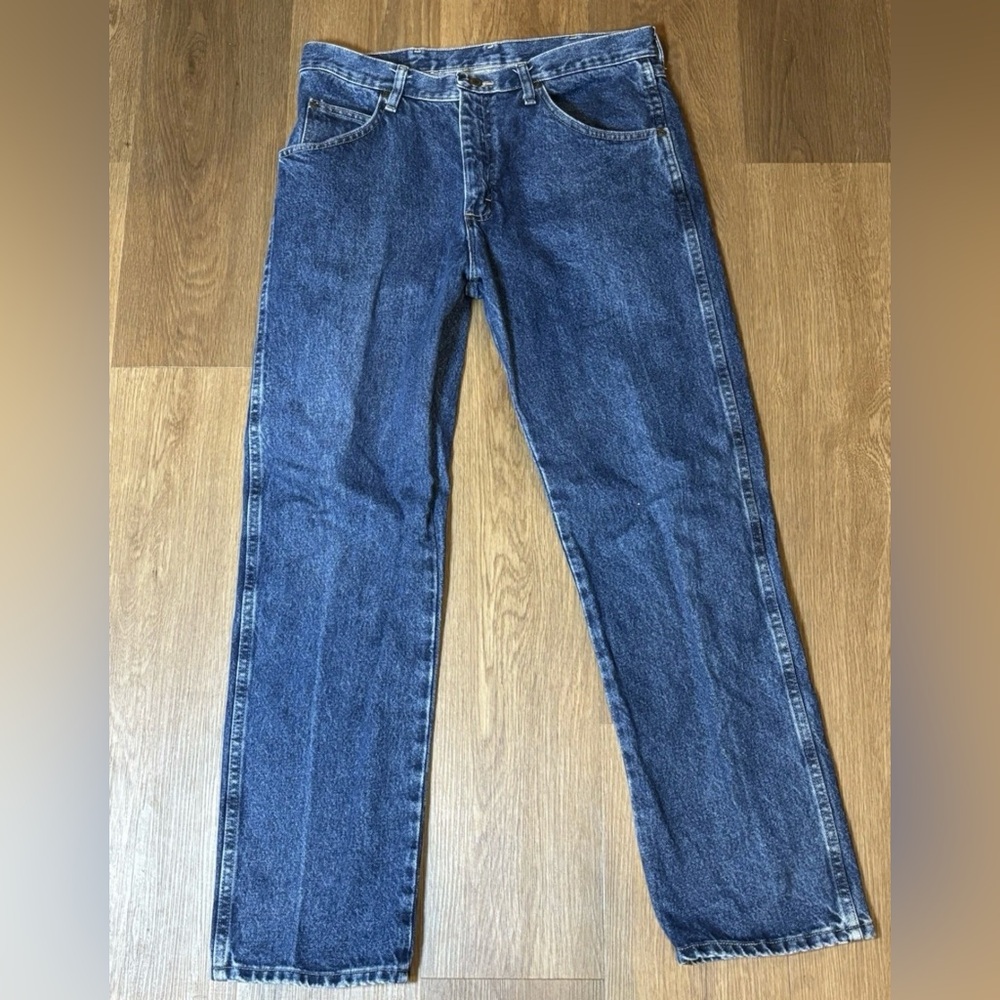 Wrangler‎ Mens 501 Jeans Size 34x30 Regular Fit/96 Dark Blue